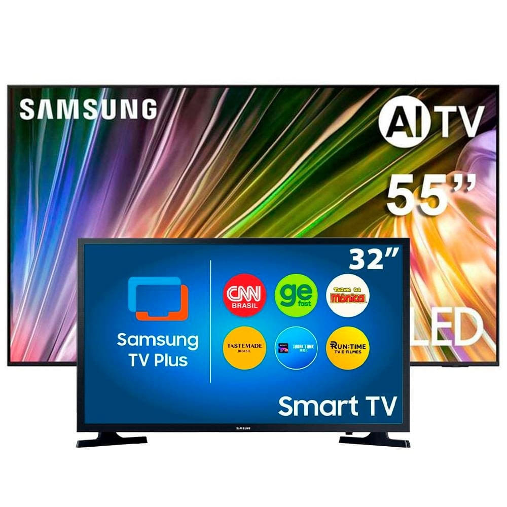 Smart TV 55 4K Samsung Neo QLED QN55QN85D +  Smart TV 32 Samsung T430