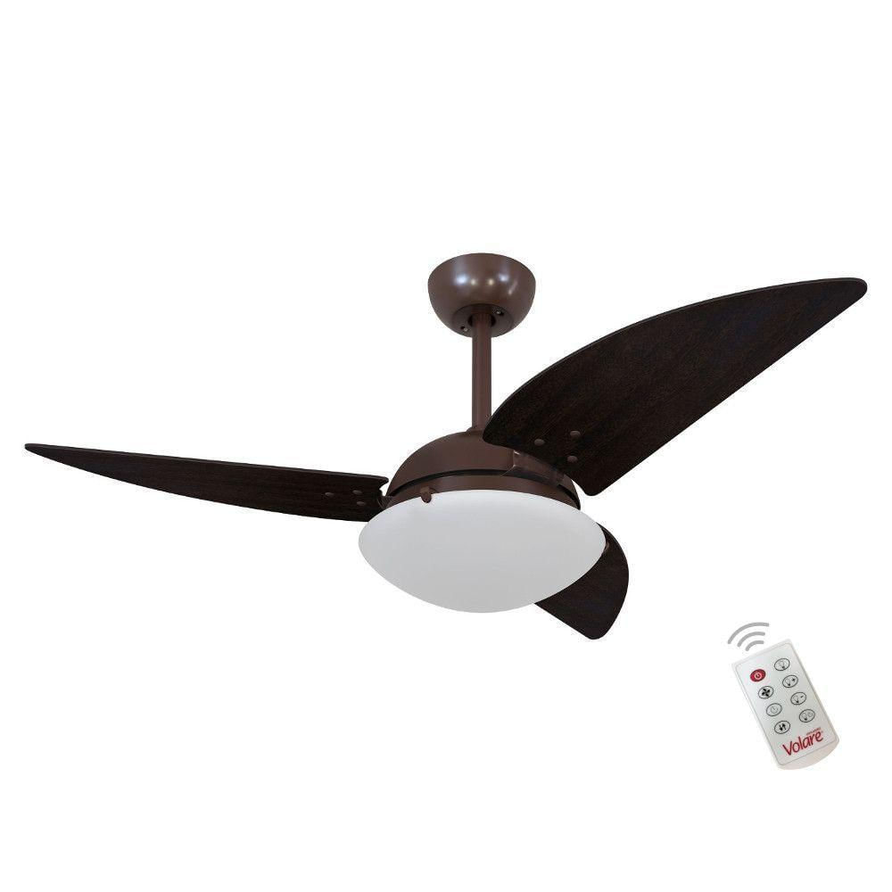 Ventilador Volare Class Marrom 220V E Controle Remoto