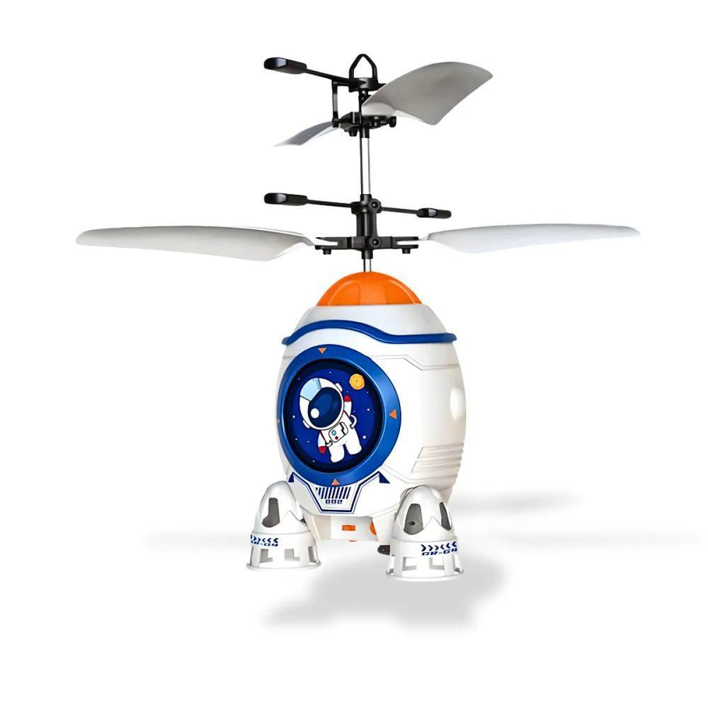 Brinquedo Foguete Infantil Com Sensor Luz Mini Recarregável