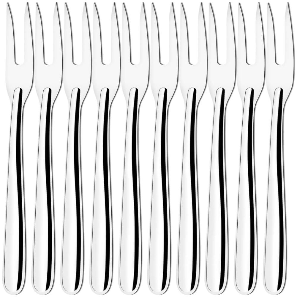 Kit 10 Garfos Trinchante para Churrasco 24,5cm Inox Churrascaria Utensílio Gourmet Restaurante Taumer