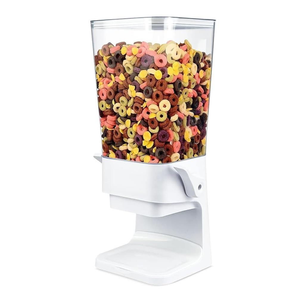 Dispenser De Cereal Automatico Porta Alimentos Hermetico Sucrilhos Granola Cereais Cozinha De Mesa Grande 5,5 Litros Lux