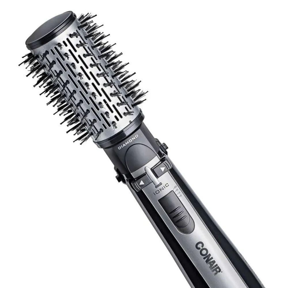 Escova Secadora Rotativa Conair Diamond Rotating 2735ABR 900w Preto E Prata - 110V