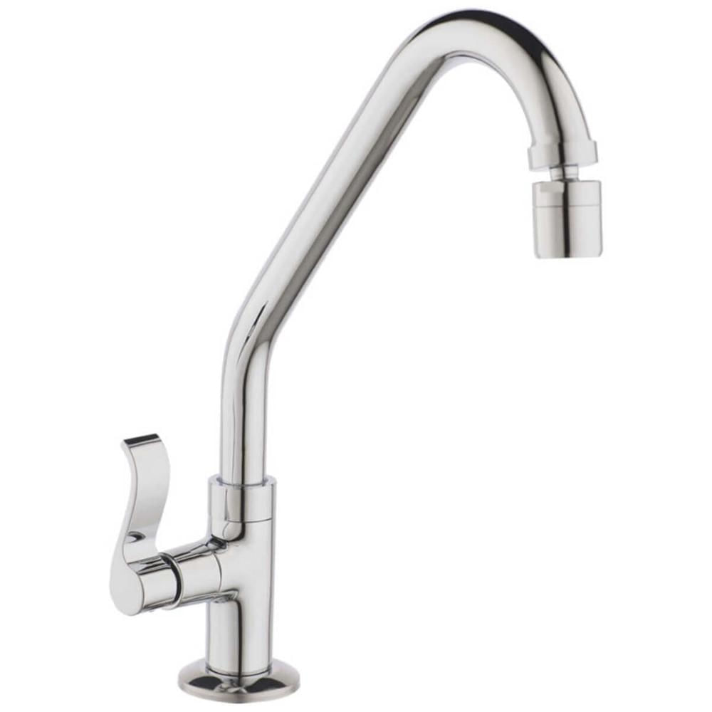 Torneira de Mesa Água Fria Bica Alta Banheiro Lavabo Lavanderia Arejador Articulado