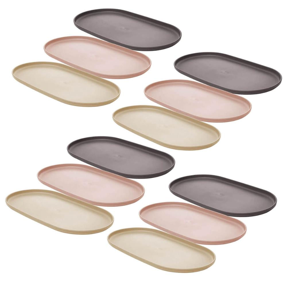 Kit 12 Travessas para Servir 24cm Bandeja Oval para Porções
