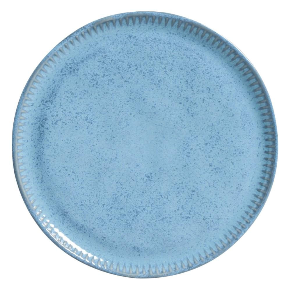 Prato de Sobremesa 21cm Porto Brasil Linhas Breeze Cerâmica Azul Decorada Mesa Posta