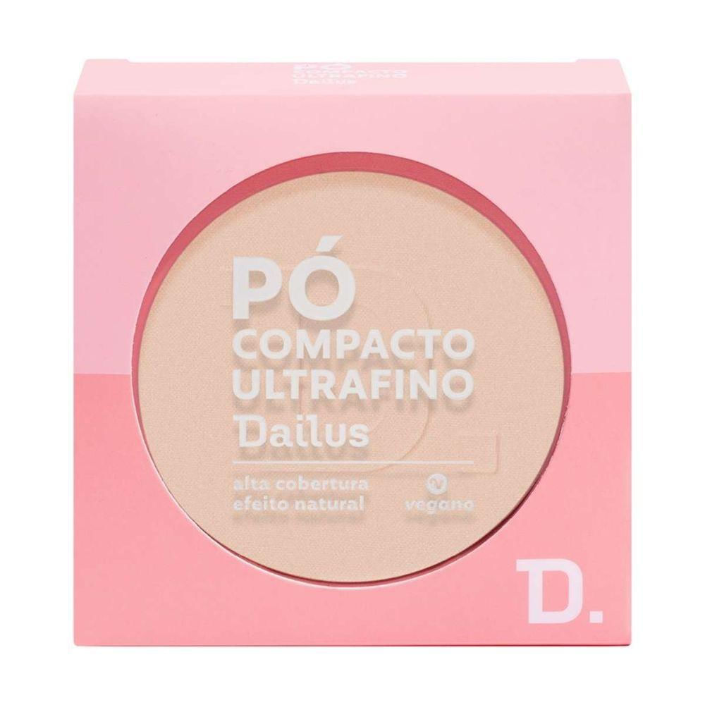 Pó Compacto Ultrafino 9g Dailus Acabamento Suave e Controle De Brilho D1 Claro