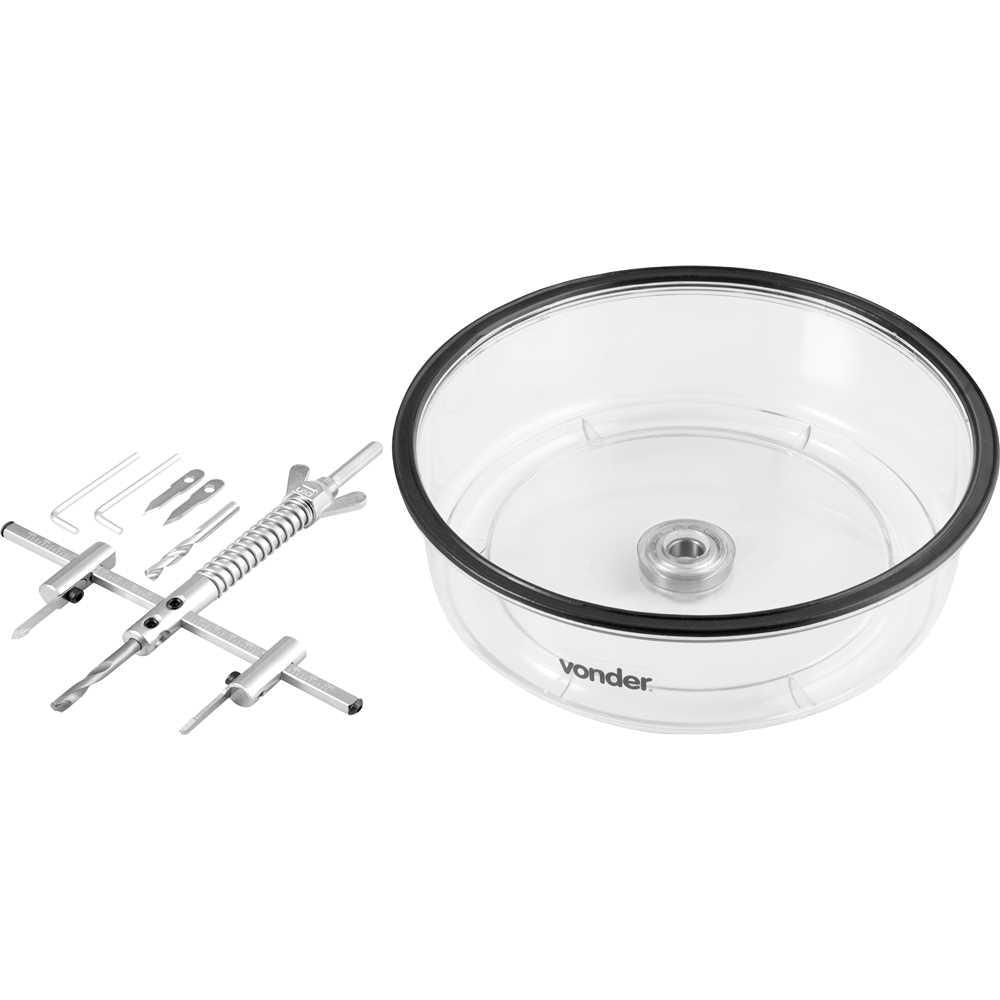 Furador ajustável de 40 mm a 200 mm com coletor VONDER