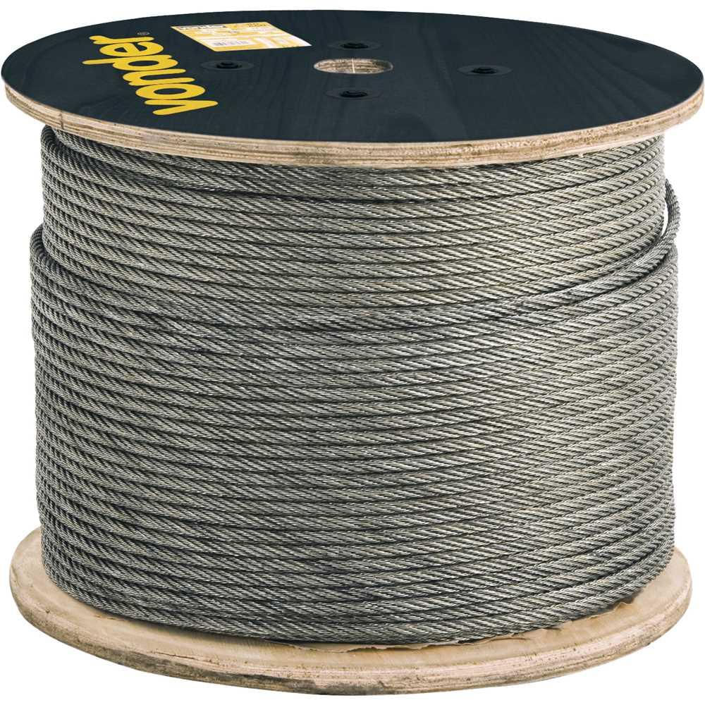 Cabo de aço galvanizado alma de fibra 159 mm 1/16" 6 x 7 VONDER