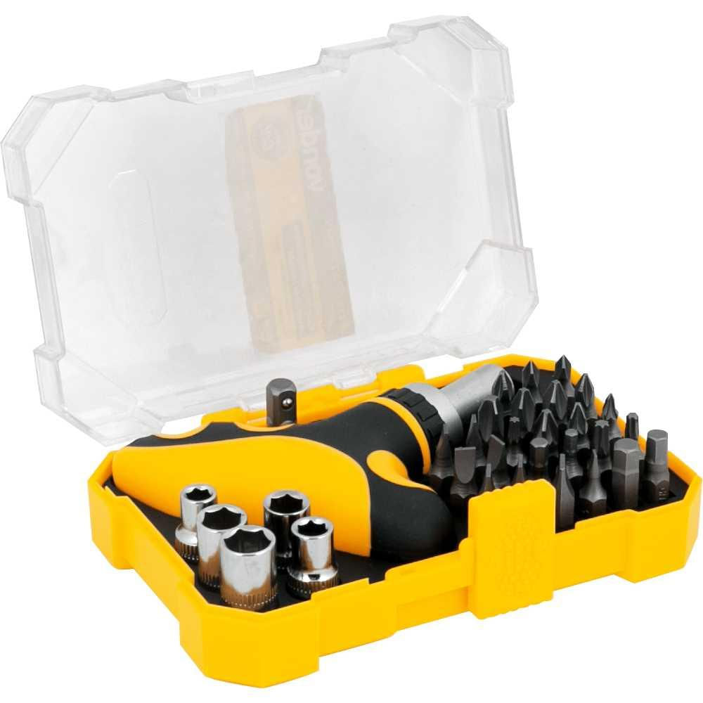 Jogo de bits/ponteiras com 32 peças encaixe sextavado de 1/4" VONDER
