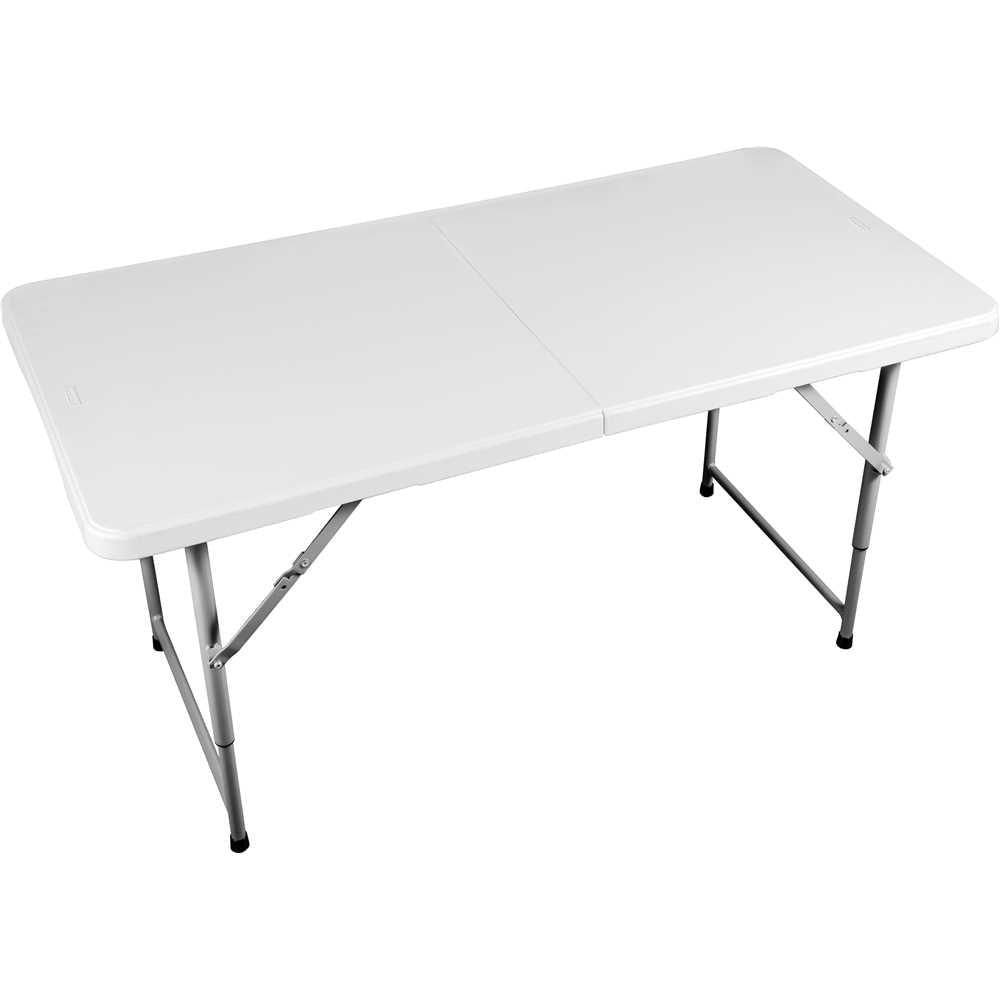 Mesa dobrável retangular 120 cm branca VONDER