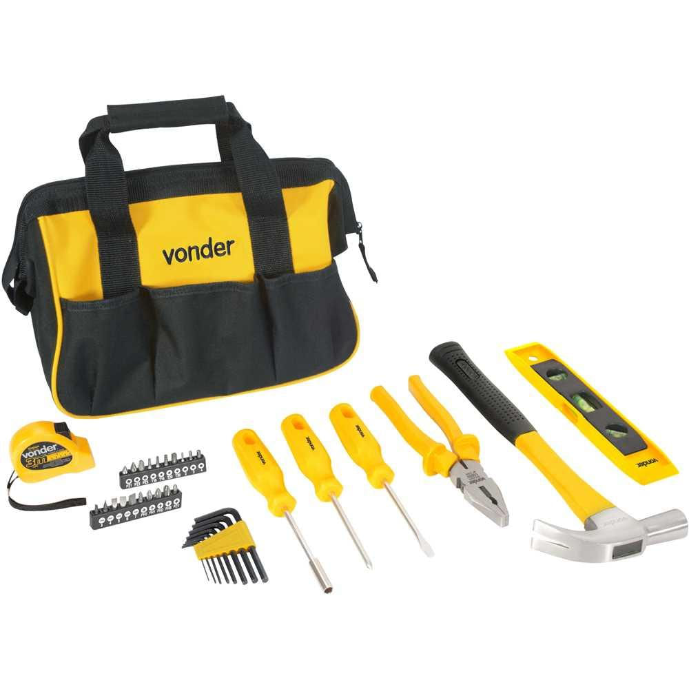 Jogo de ferramentas com 36 peças com bolsa VONDER