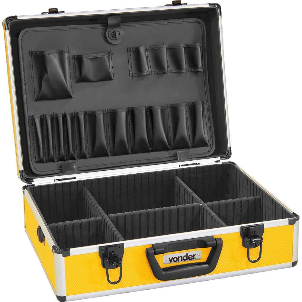 Maleta para ferramentas profissional 455 mm x 330 mm x 152 mm amarela MFV 312 VONDER