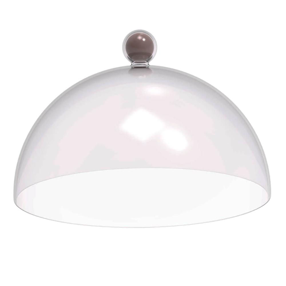Cúpula de Plástico 25cm para Bolos Tortas Doces Pratos Bubble Crippa Amêndoa