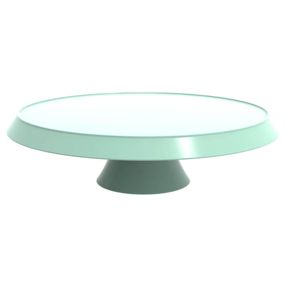 Base Porta Bolos Tortas Doces 30cm com Pé Bubble Crippa Suporte Verde Menta