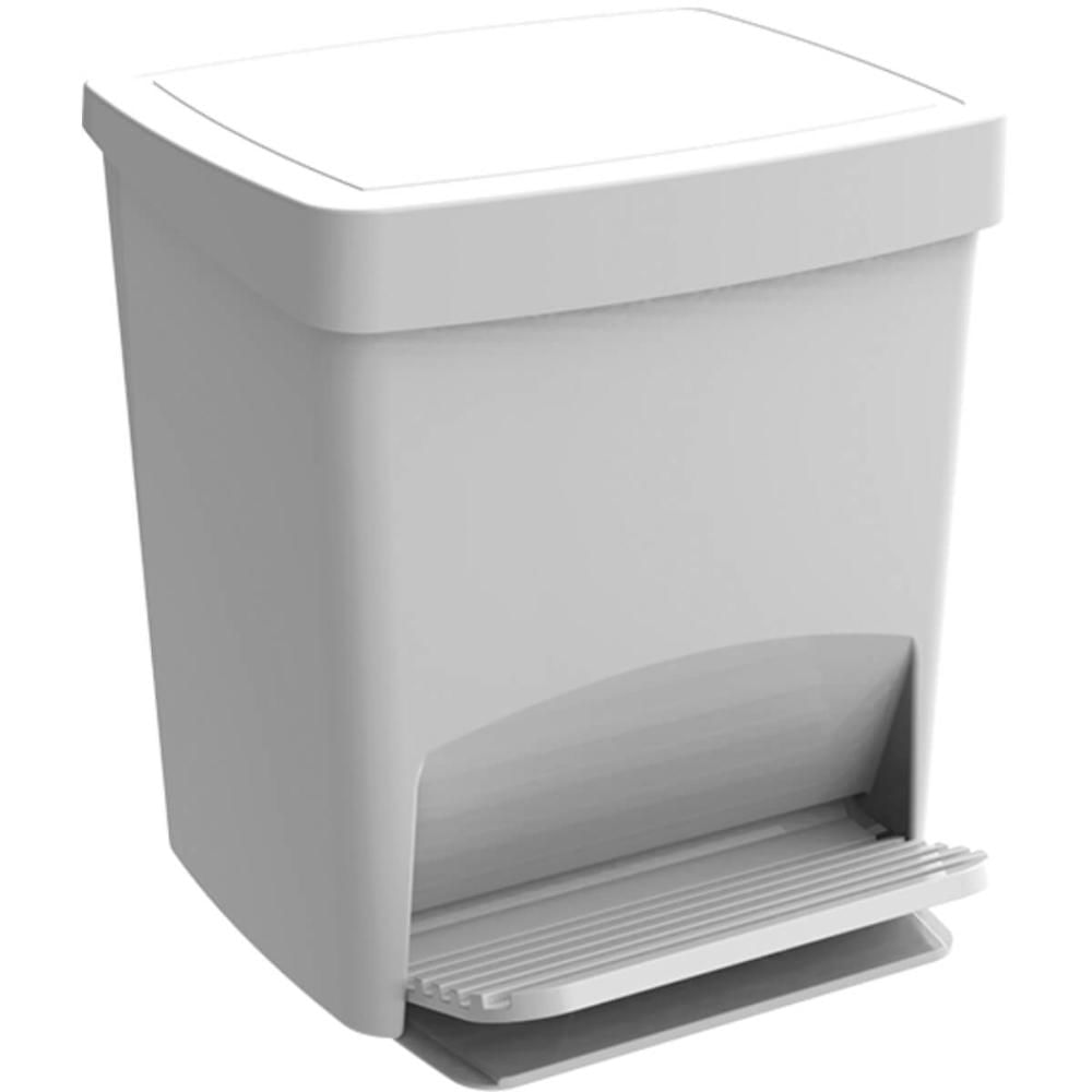 Lixeira Smart Crippa Com Pedal Resistente 15 Litros Branca