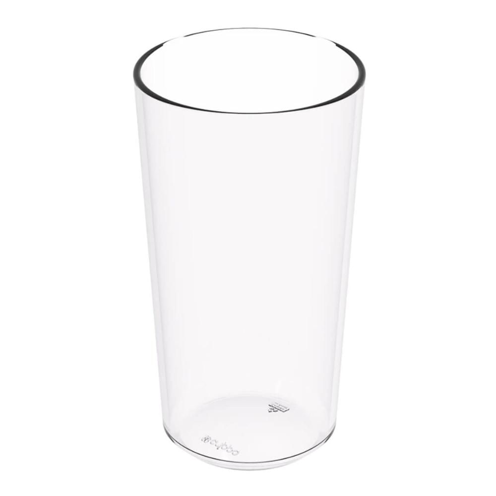 Copo Alto Crippa 500ml Plástico Transparente Escolar Refeitório Lanche Restaurante