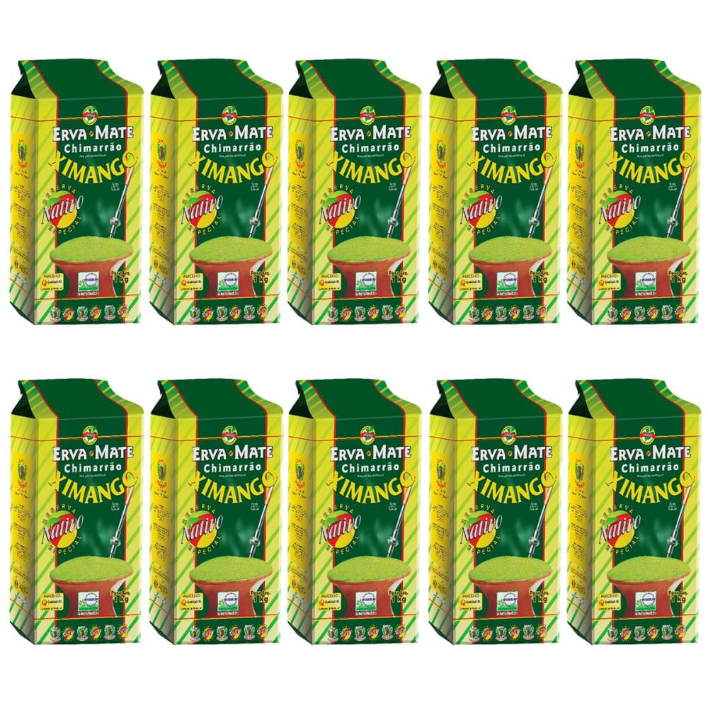 Kit 10 Erva-mate De Chimarrão Reserva Especial 1kg Ximango
