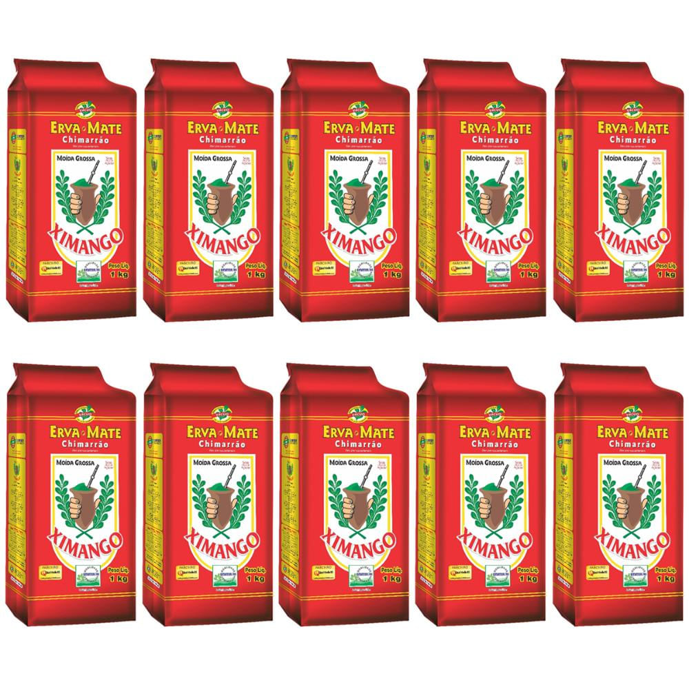 Conjunto 10 Erva-mate De Chimarrão Moída Grossa 1kg Ximango