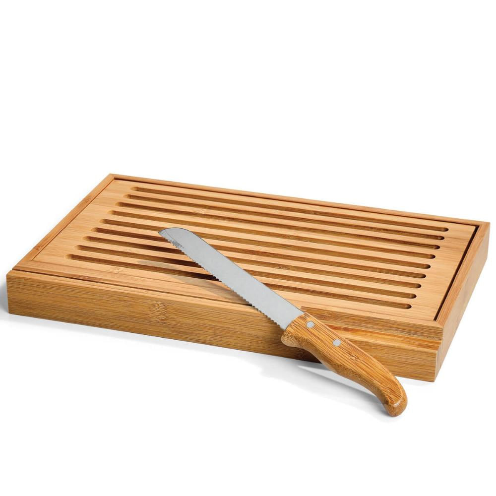 Tábua de Corte para Pão com Faca Verona Migalheira Cozinha