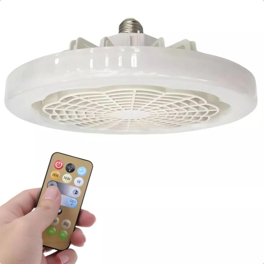 Ventilador Silencioso De Teto Lâmpada Luminária Led Rgb