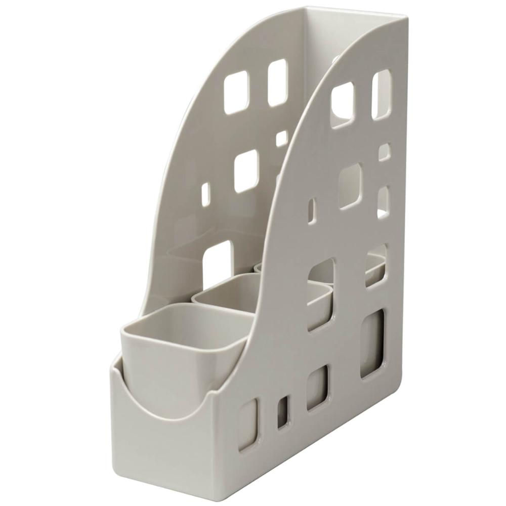 Kit Ambiente 4 em 1 Porta Objetos Organizador Multiuso Mesa Escritório Cinza Dello