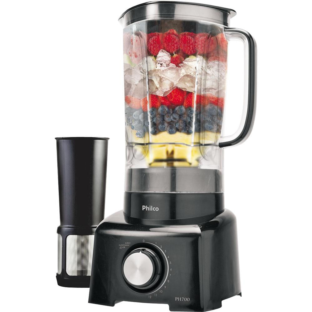 Liquidificador com Filtro Philco PH900 900W 2L 12 Velocidades Preto 220V