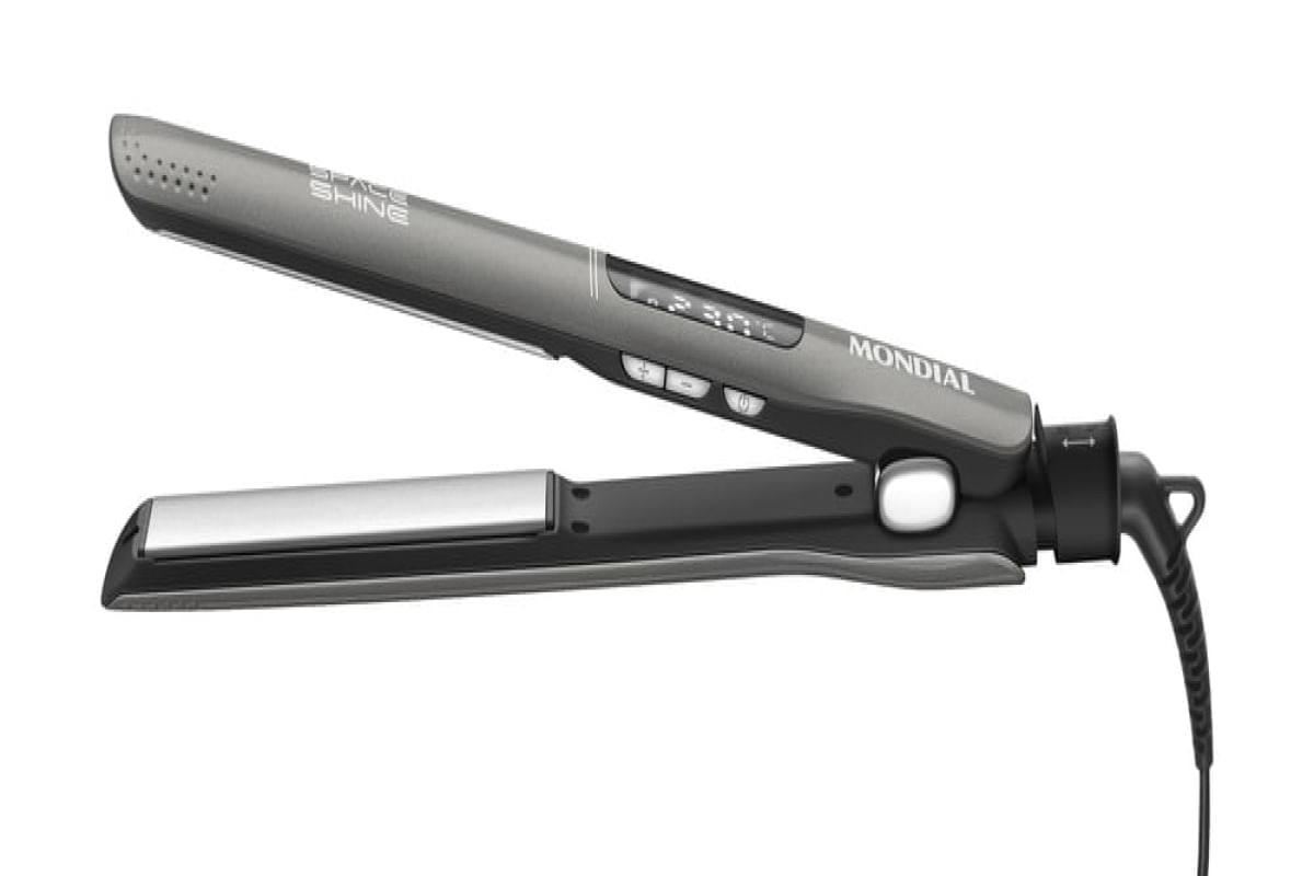 Prancha Alisadora Space Shine Mondial Grafite 50W Bivolt - P-25