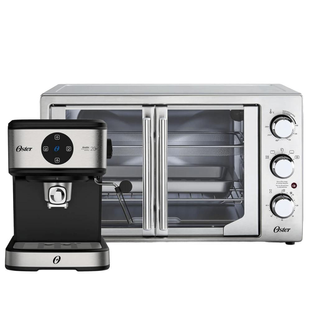 Kit Cafeteira Espresso Double E Forno E Fritadeira 42L French Door Oster 220V