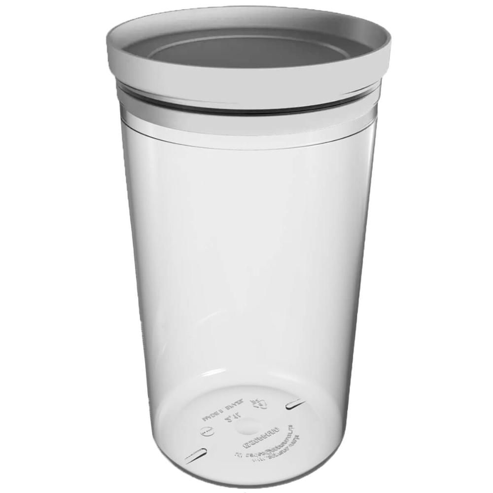 Pote Hermético Soprano Plástico com Tampa 2,1 Litros Redondo Cinza