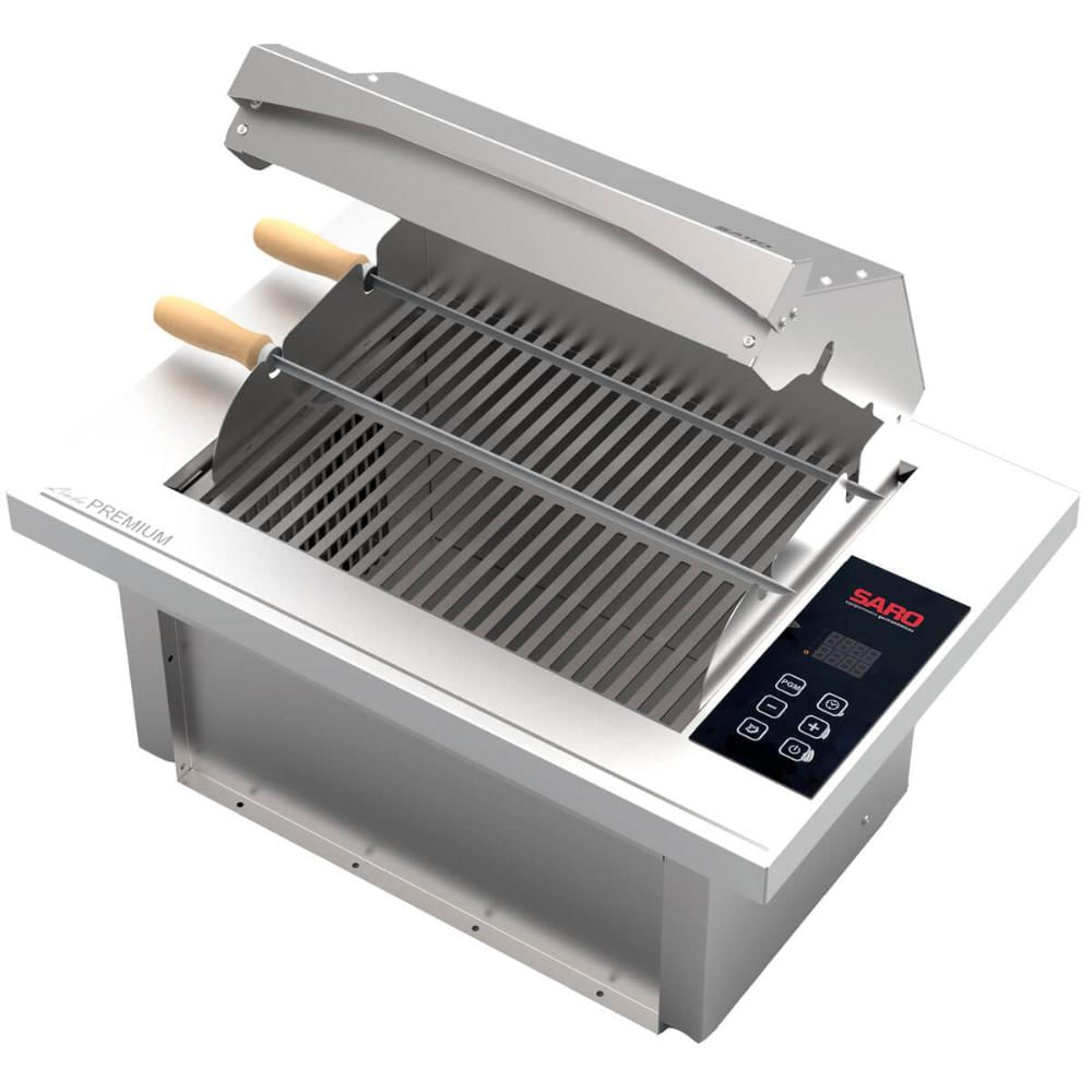 Churrasqueira Cooktop Elétrica de Embutir Sem Fumaça com Painel Digital Inox 127v Saro