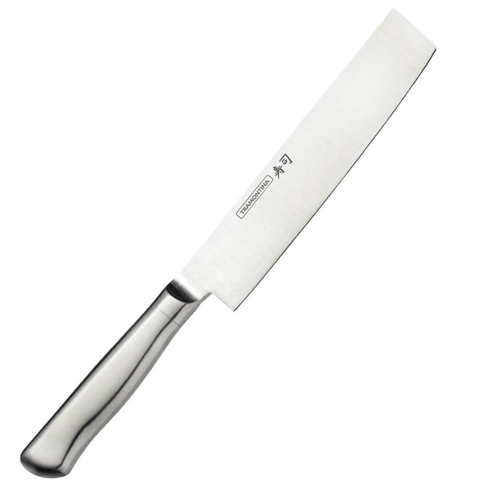Faca Nakiri Tramontina Sushi Diamond 7' Comida Japonesa Sashimi Lâmina e Cabo em Aço Inox