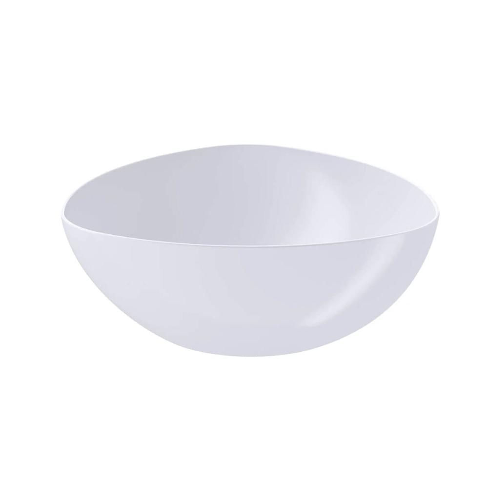 Saladeira Triangular Tigela Plástica 5L Branca Essential Coza Pote Sobremesa Pipoca