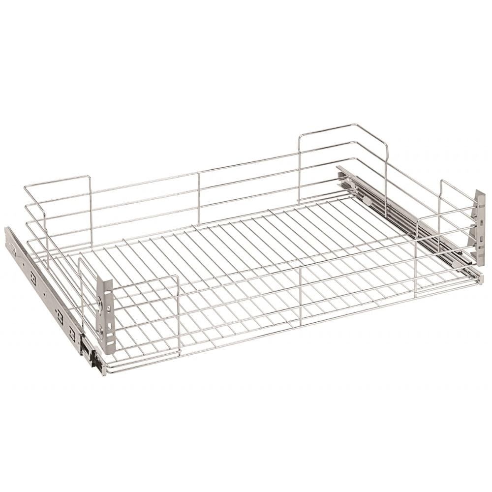 Gaveta 770mm Aramada para Panelas Paneleiro Masutti com Corrediças de Embutir Cromada