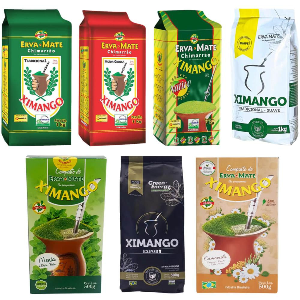 7 Erva-Mate Ximango Tradicional Moída Grossa Composta Menta Nativa Pura Folha Sete Variações