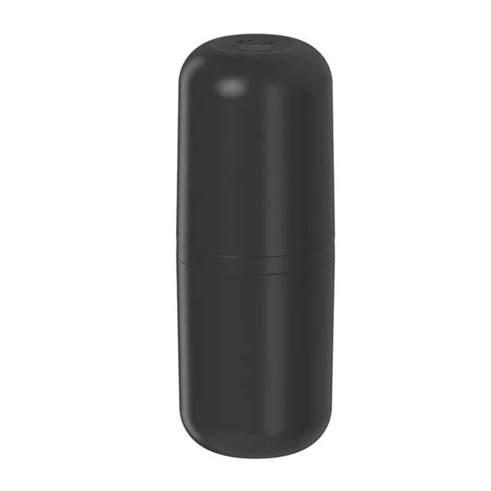 Porta Escova de Dentes com Tampa Bold para Banheiro Lavabo Pia Ou Preto Fosco