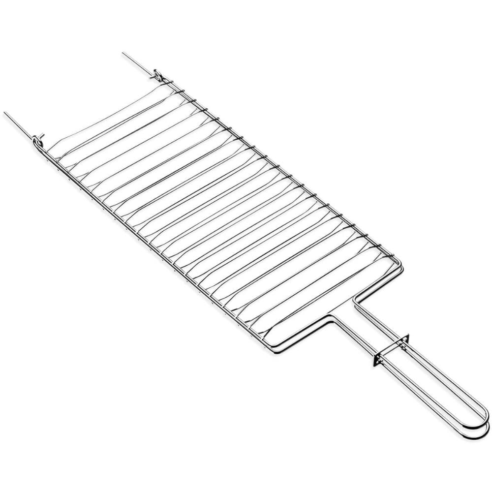 Grelha Dupla em Aço Inox Abre e Fecha para Churrasqueira Churrasco Tramontina 31x18cm