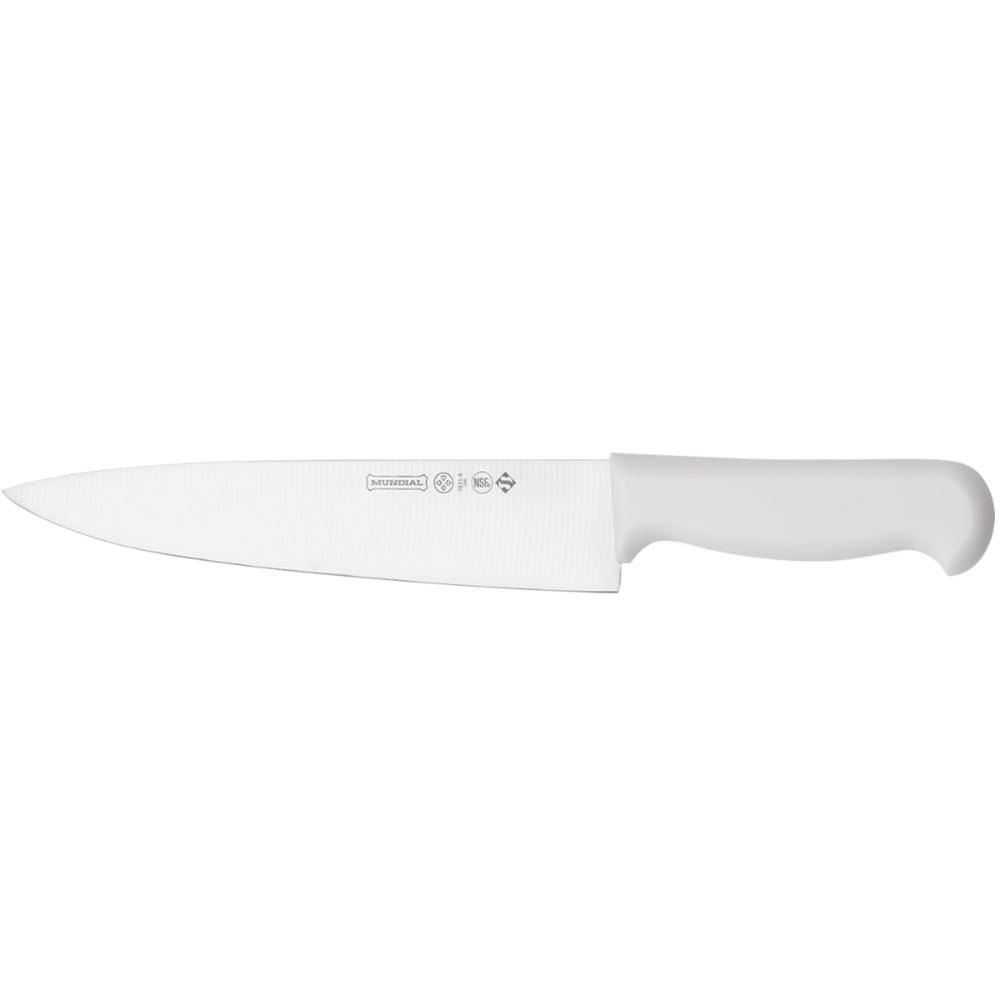 Faca Mundial para Cozinha Profissional 8' Masterline Inox e Cabo Polipropileno Branco