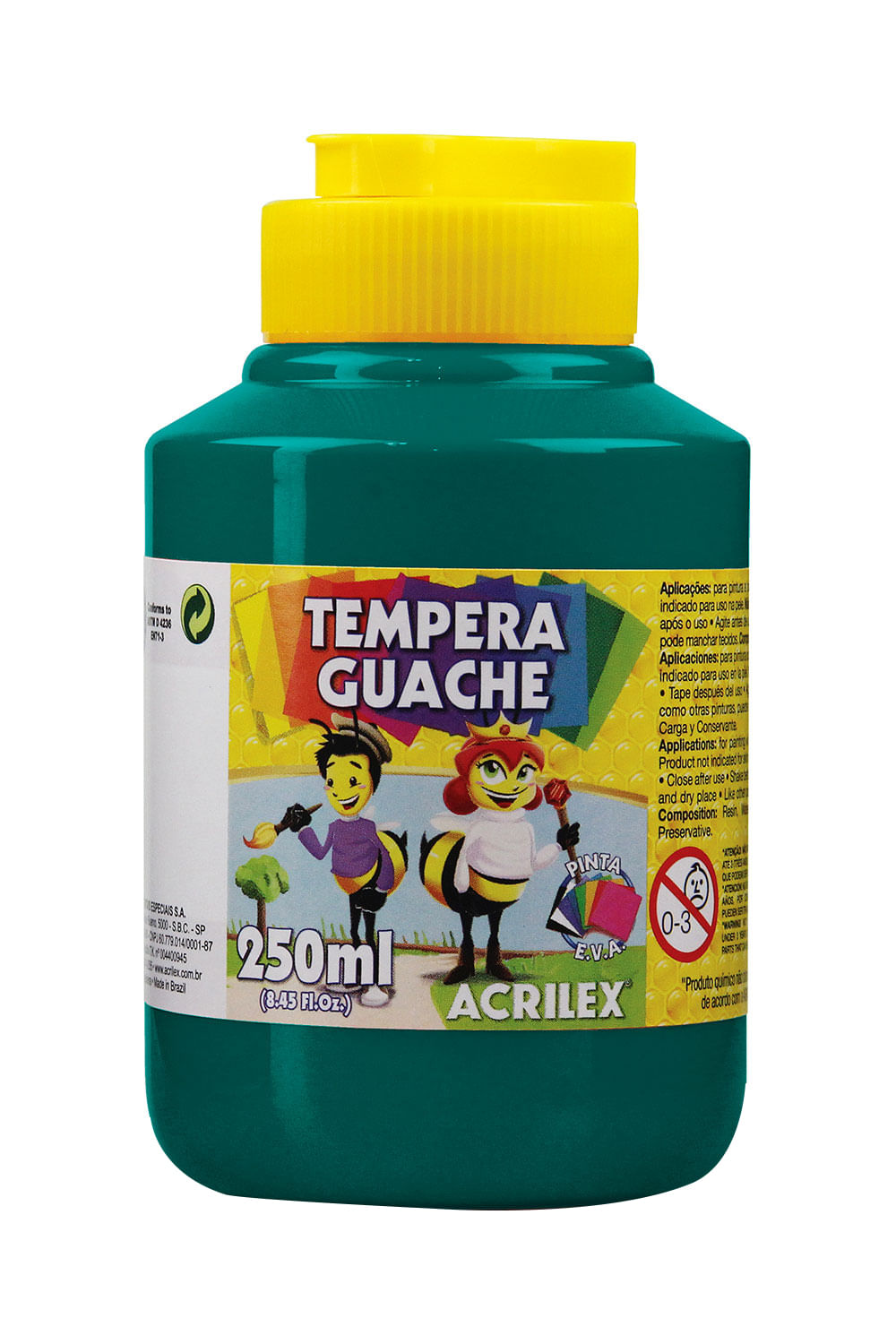 Tinta Guache Acrilex Verde Bandeira 250ml
