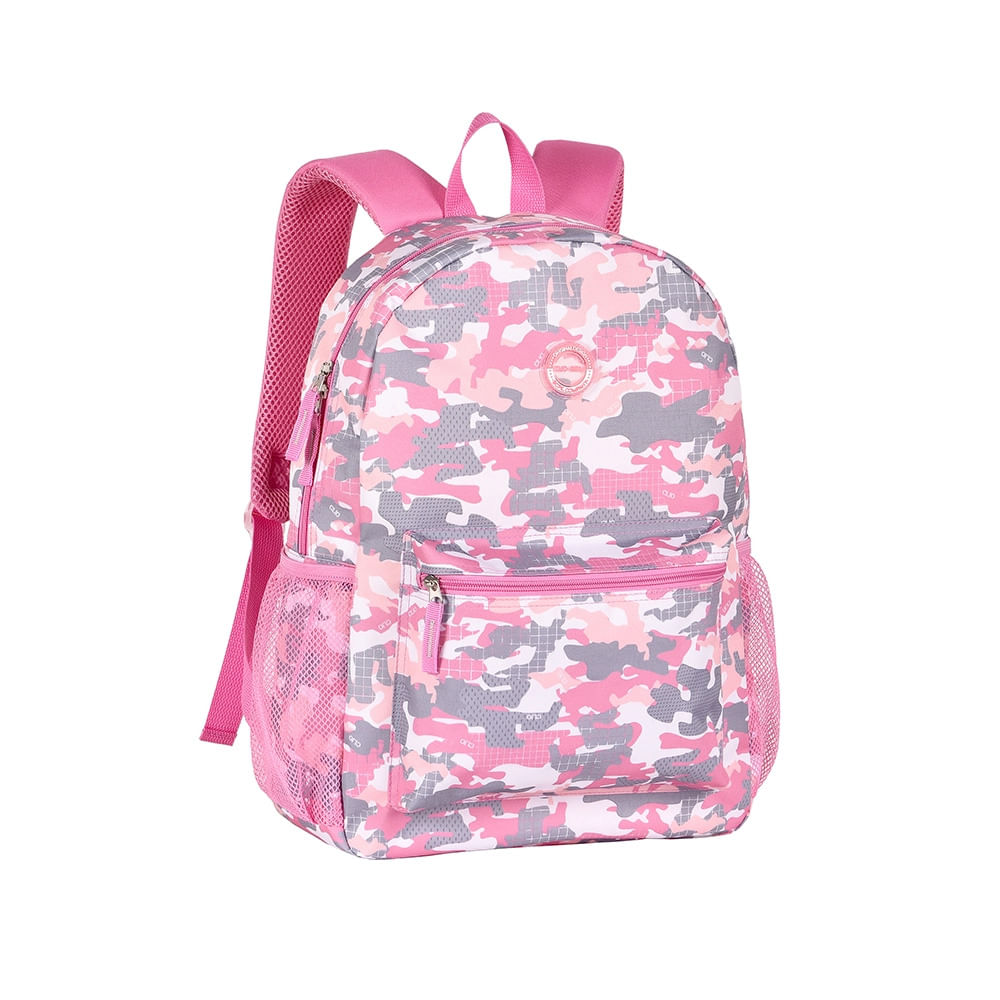 Mochila Escolar Clio Style Camuflada Colors 17" - Item Sortido