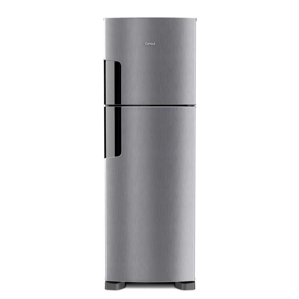 Geladeira Consul Duplex 386 Litros Frost Free Com Altura Flex, Função Turbo E Freezer Espaçoso Inox 127V CRM44AK