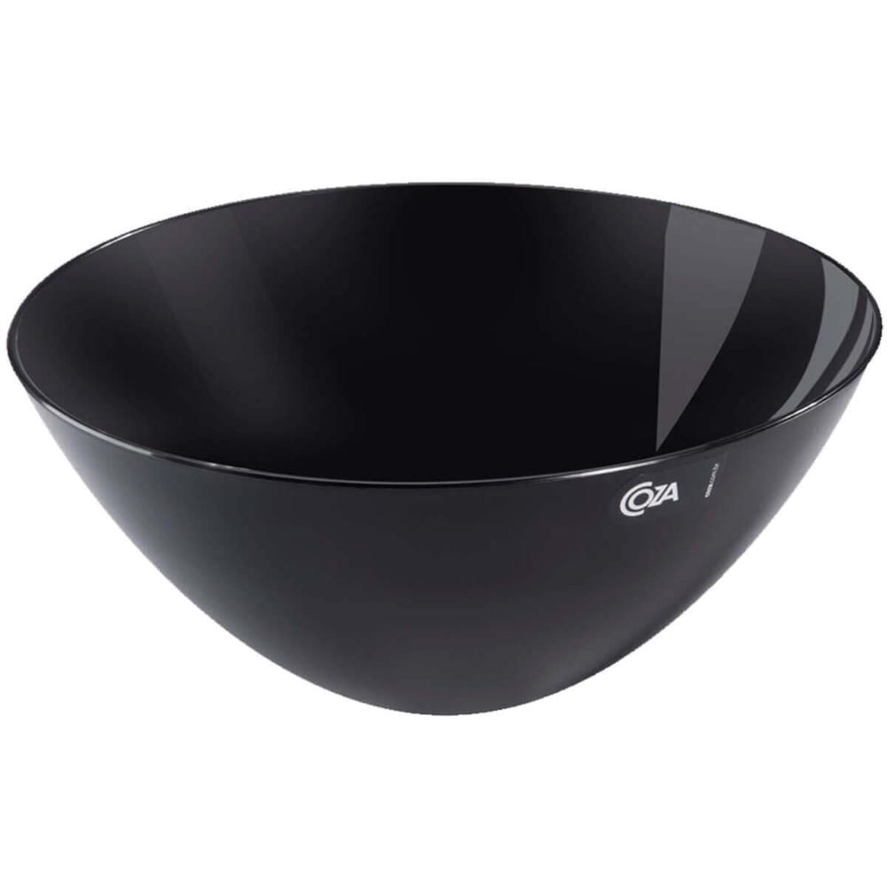 Kit 6 Tigelas Saladeiras para Servir Coza Essential Pretas 3,5L Bowls Pipoca Sobremesas Alimentos