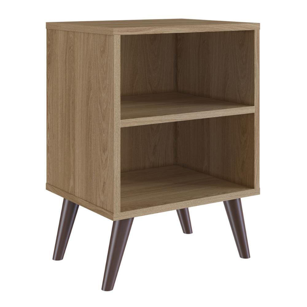 Mesa de Cabeceira com Prateleira Oak Completa Móveis