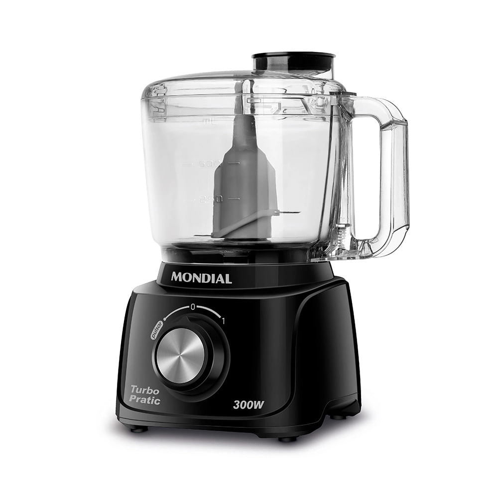 Mini Processador Mondial Turbo Pratic MP-16-B Preto - 127V