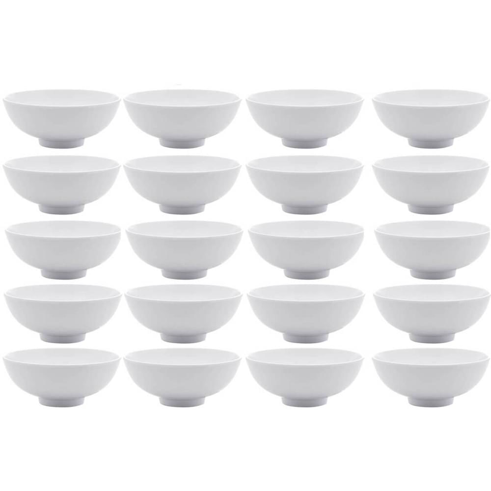 Kit 20 Tigelas para Sobremesa em Melamina 12,5x5cm Petiscos Restaurantes Hotéis
