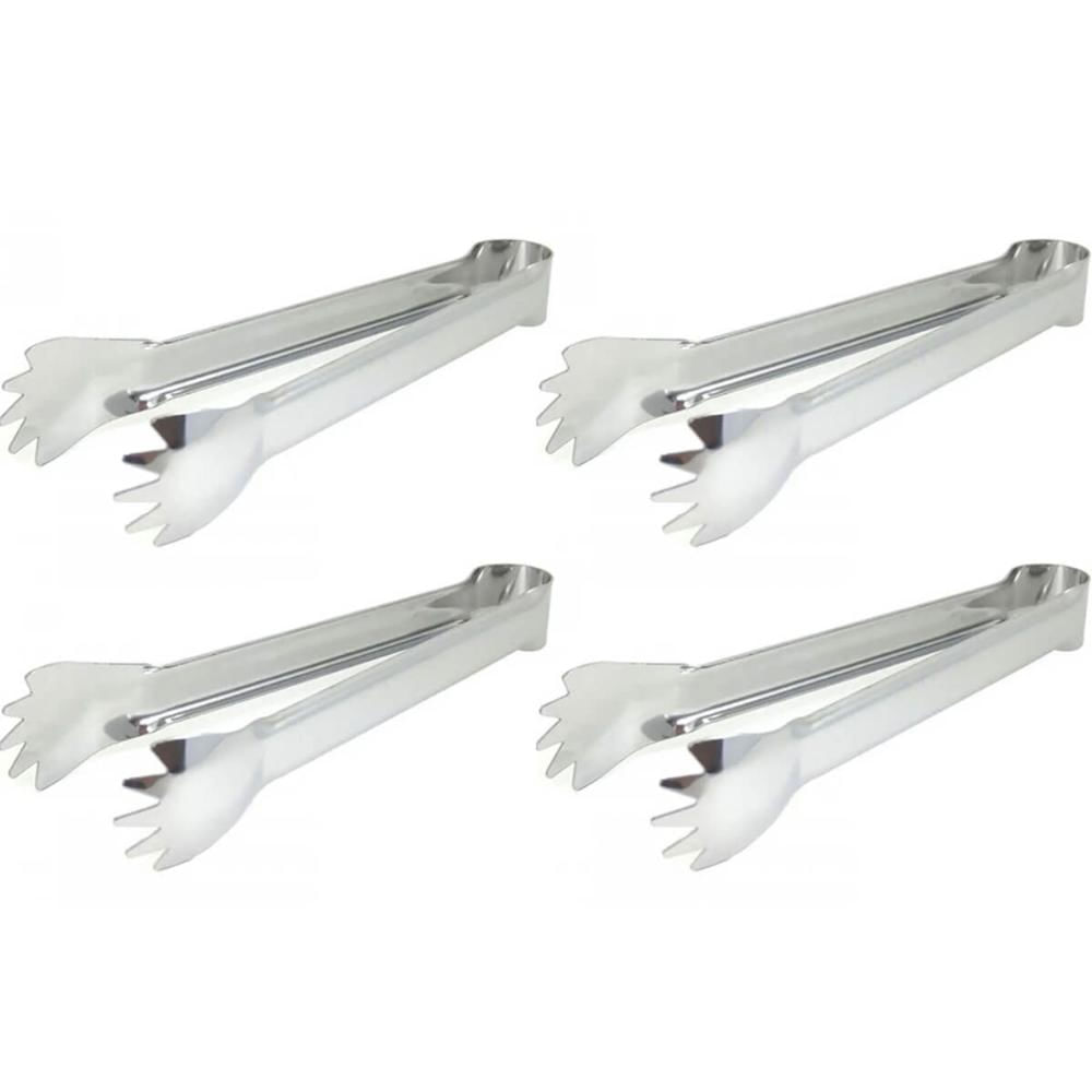 Kit 4 Pegadores de Gelo Inox 18cm para Buffets Frutas Frios Multiuso Pequenos