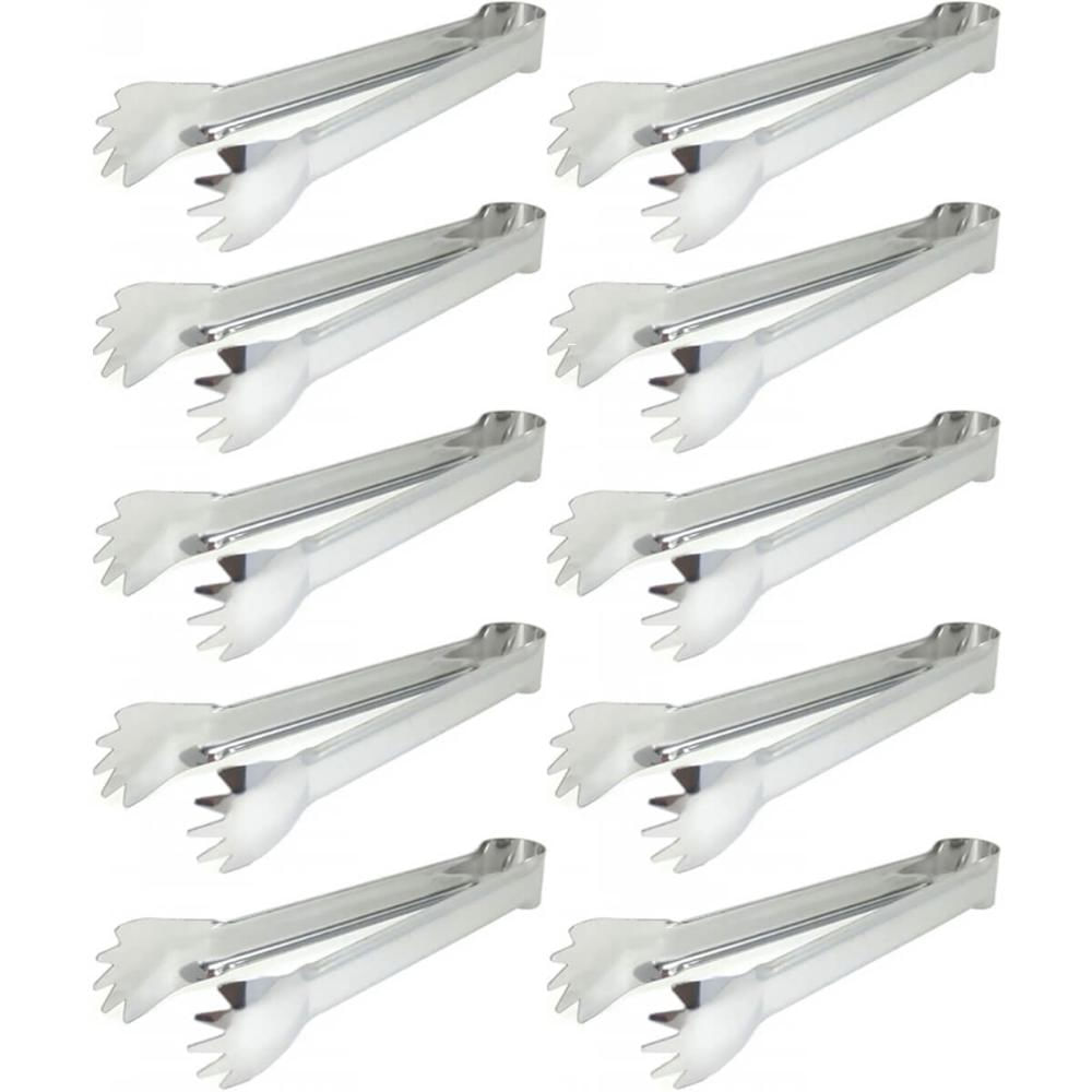 Kit 10 Pegadores Inox Gelo Frios Frutas Multiuso 18cm para Bares Restaurantes