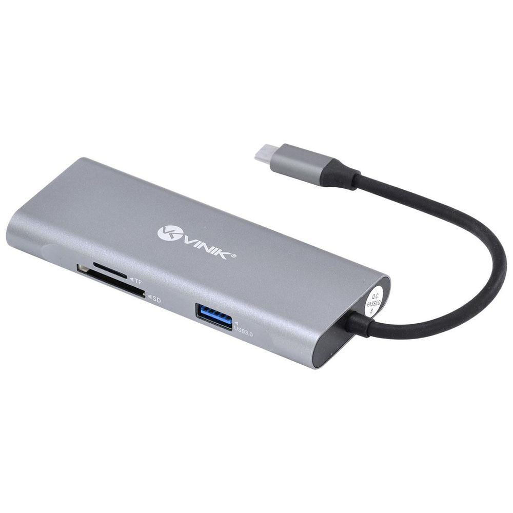 Hub Usb Tipo C / Type C 7 Em 1 Com 3 Usb 3.0 + Leitor...