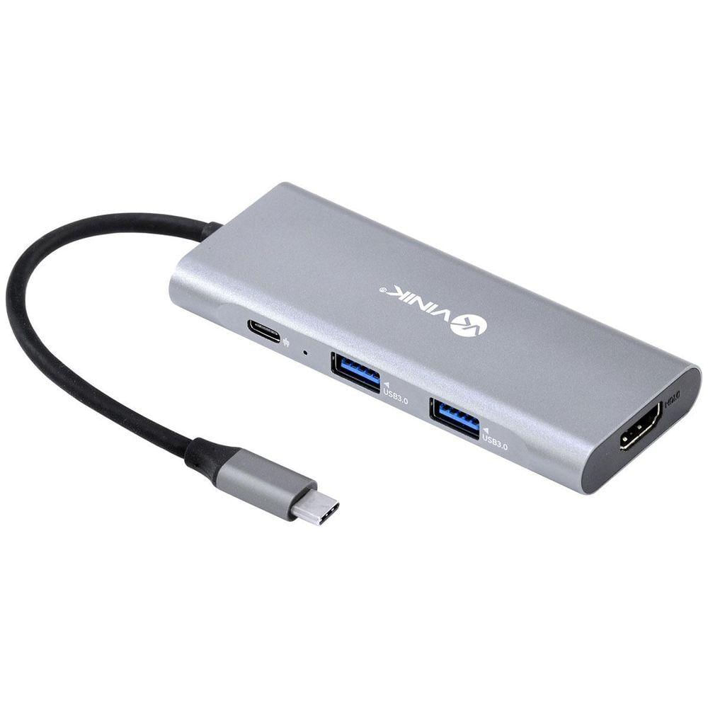 Hub Usb Tipo C / Type C 7 Em 1 Com 3 Usb 3.0 + Leitor...