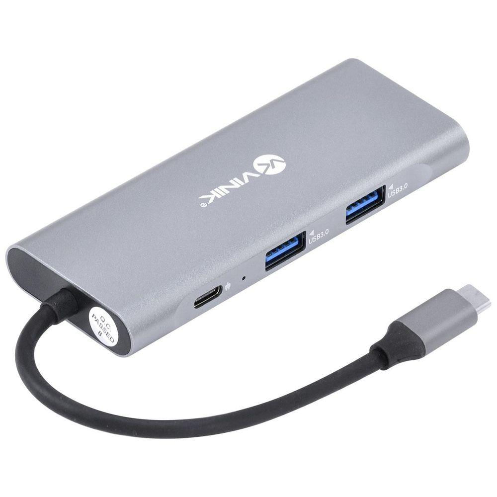 Hub Usb Tipo C / Type C 7 Em 1 Com 3 Usb 3.0 + Leitor...