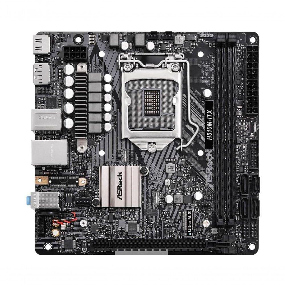 Placa Mae Asrock Mini Itx H510m-itx Lga1200 2xddr4...
